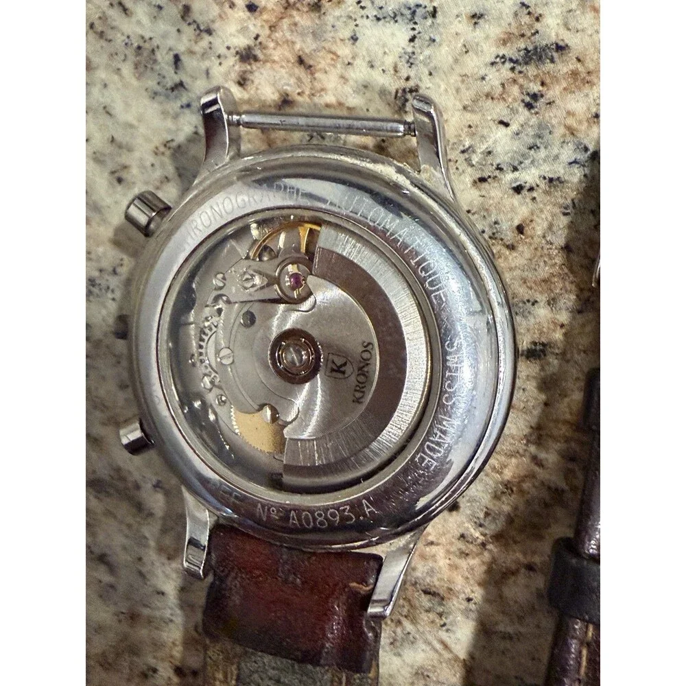 Kronos Automatic Chronograph 49 Rubis Ref. A0893.A Swiss Runs Read Desc
